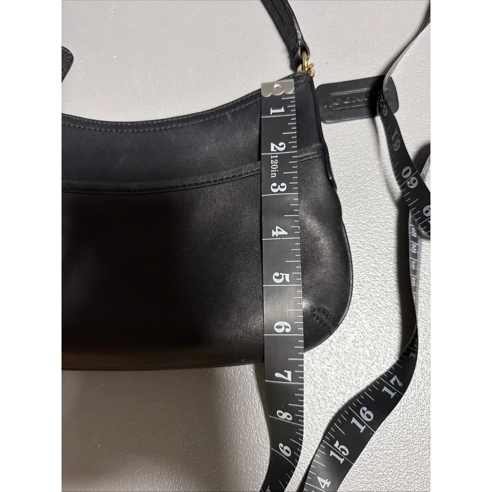 Vintage Coach 9844 Demi Hobo Baguette Hand Bag Leather Purse Black